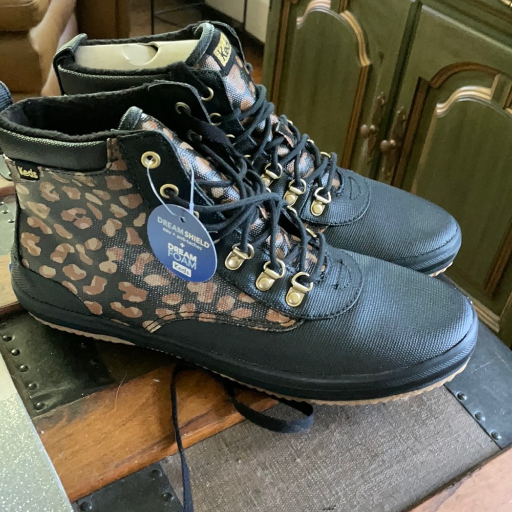 Keds leopard print waterproof bootie